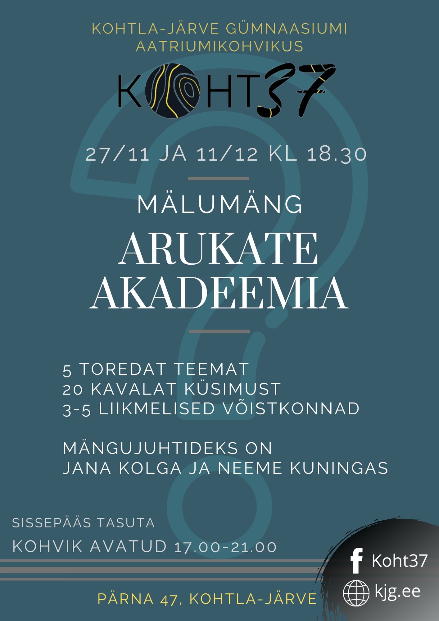 You are currently viewing KOHT37: Mälumäng Arukate Akadeemia