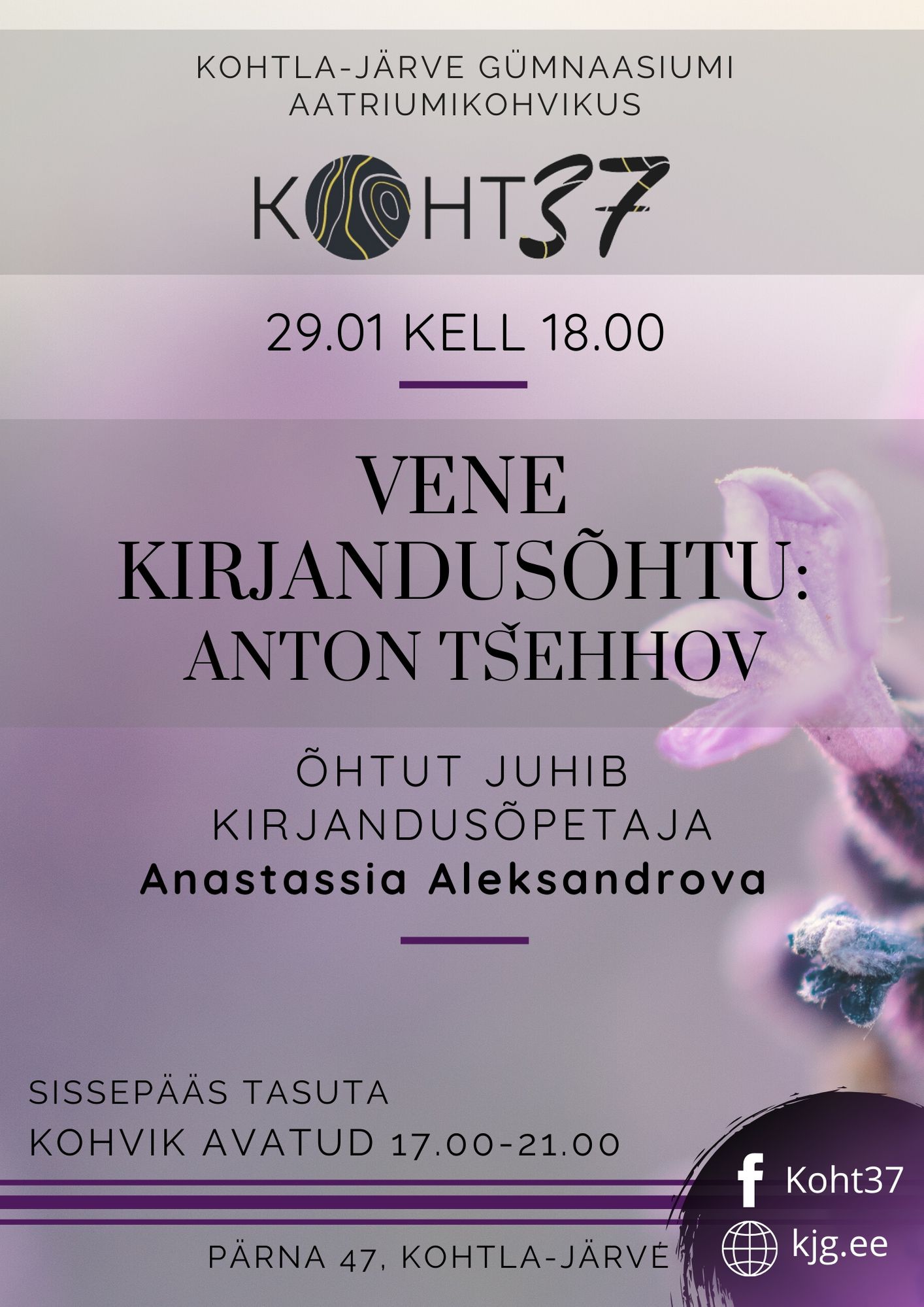 You are currently viewing KOHT37: Vene kirjandusõhtu: Anton Tšehhov