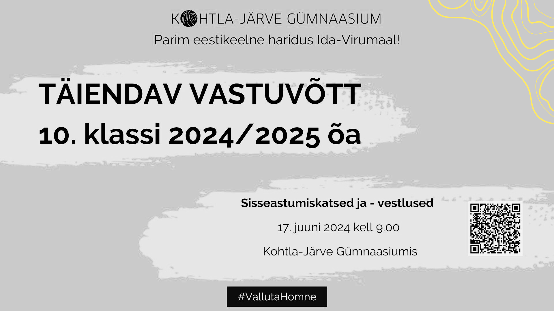 Read more about the article TÄIENDAV VASTUVÕTT 10. KLASSI 2024/2025. ÕPPEAASTAKS
